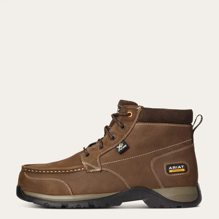 Men Work Boots Ariat Edge LTE Chukka MetGuard Composite Toe Work Boot Dark Brown