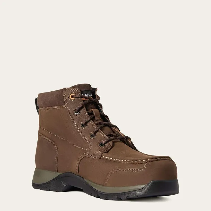 Men Work Boots Ariat Edge LTE Chukka Static Dissipating Composite Toe Work Boot Dark Brown