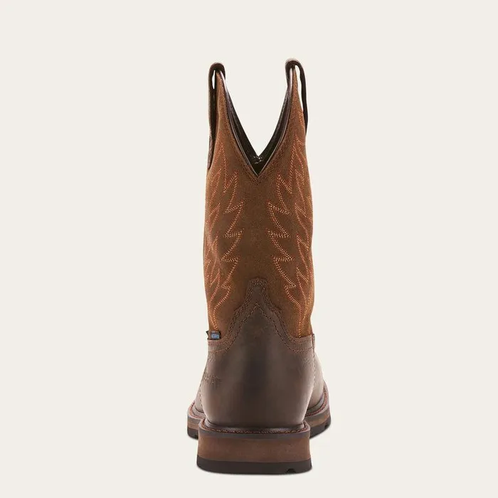 Men Work Boots Ariat Groundbreaker Wide Square Toe Waterproof Steel Toe Work Boot Dark Brown Men Work Boots Ariat Groundbreaker Wide Square Toe Waterproof Steel Toe Work Boot Dark Brown