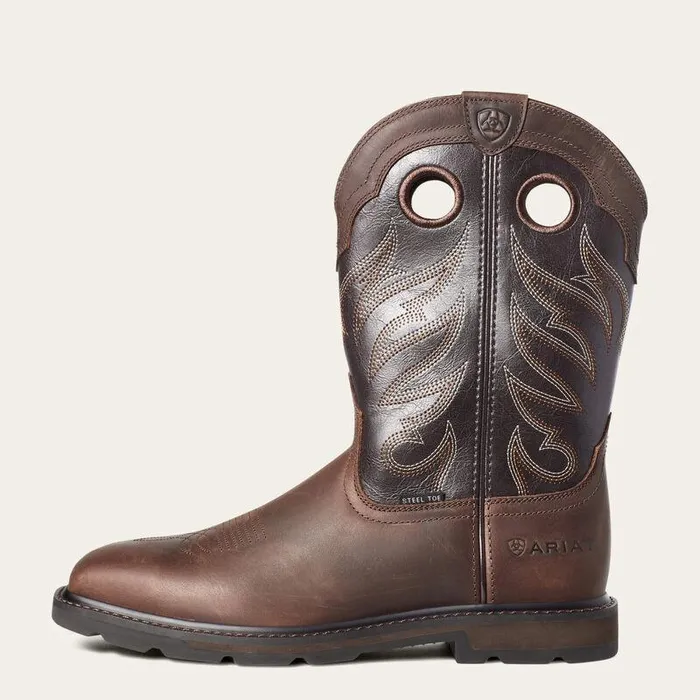 Men Work Boots Ariat Groundwork Wide Square Toe Steel Toe Work Boot Brown Men Work Boots Ariat Groundwork Wide Square Toe Steel Toe Work Boot Brown