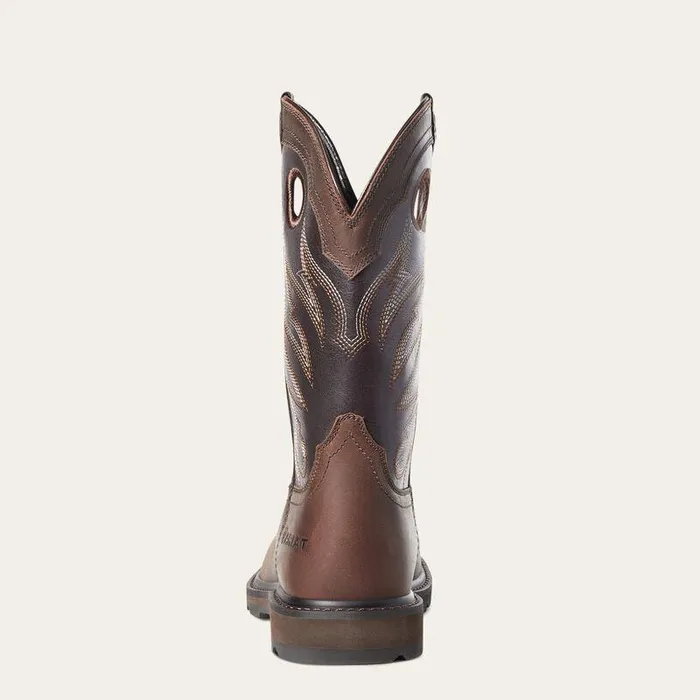 Men Work Boots Ariat Groundwork Wide Square Toe Steel Toe Work Boot Brown Men Work Boots Ariat Groundwork Wide Square Toe Steel Toe Work Boot Brown
