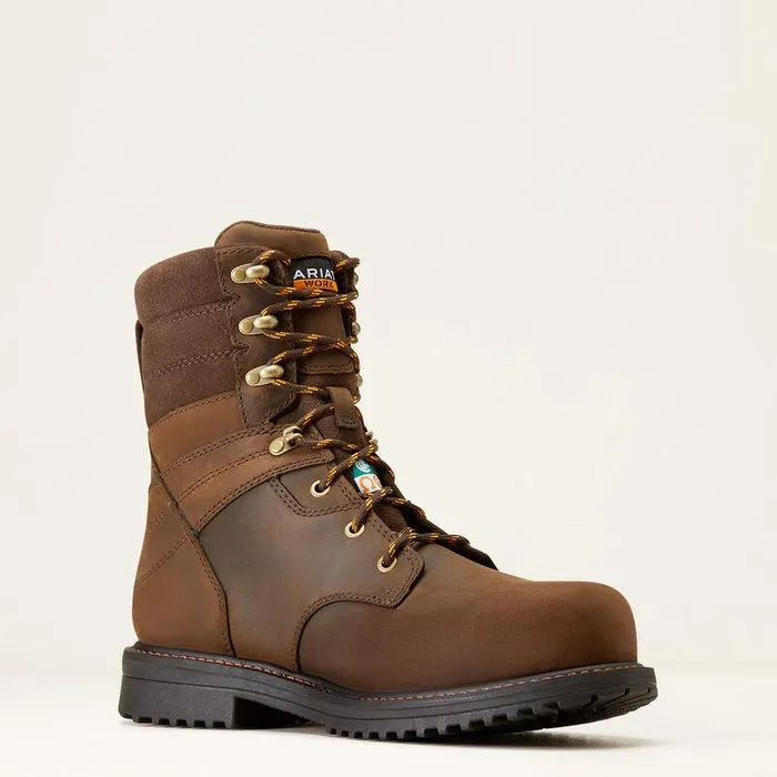 Men Work Boots Ariat RigTEK 8quot CSA Waterproof Composite Toe Work Boot Oily Distressed Brownoily Distressed Br