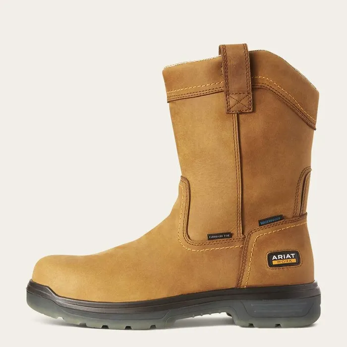 Men Work Boots Ariat Turbo PullOn Waterproof Carbon Toe Work Boot Aged Bark Men Work Boots Ariat Turbo PullOn Waterproof Carbon Toe Work Boot Aged Bark