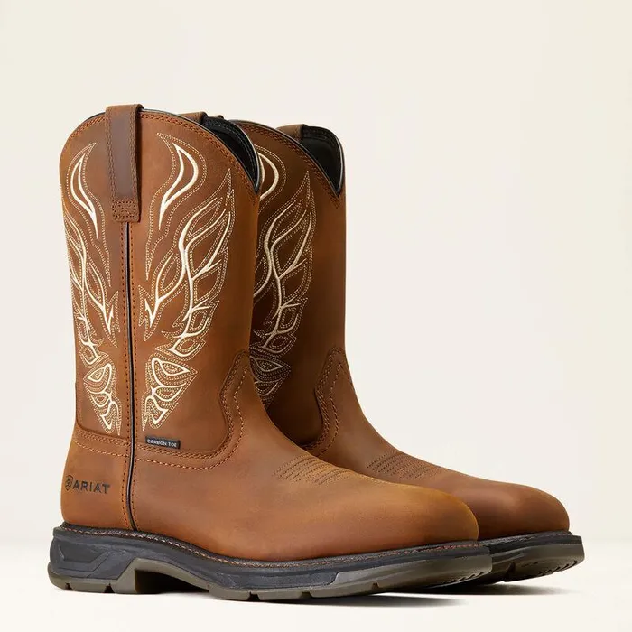 Men Work Boots Ariat WorkHog XT Phoenix Carbon Toe Work Boot Distressed Brown Men Work Boots Ariat WorkHog XT Phoenix Carbon Toe Work Boot Distressed Brown