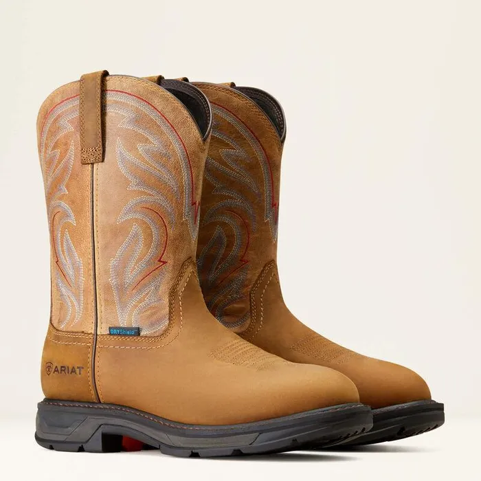 Men Work Boots Ariat WorkHog XT Waterproof Work Boot Distressed Brown Men Work Boots Ariat WorkHog XT Waterproof Work Boot Distressed Brown