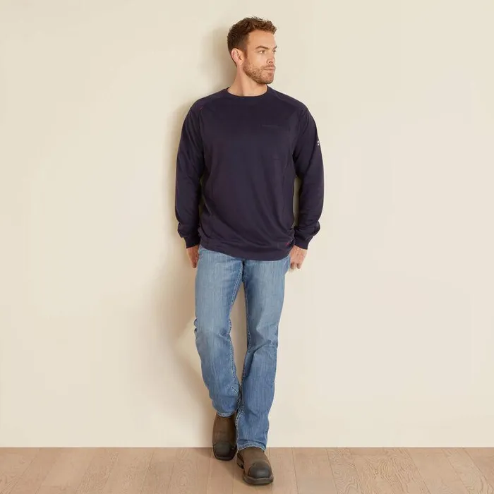 Men Workwear Ariat FR Air True Grit TShirt Navy Men Workwear Ariat FR Air True Grit TShirt Navy
