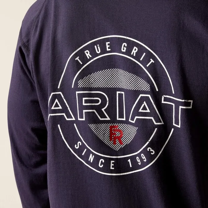 Men Workwear Ariat FR Air True Grit TShirt Navy Men Workwear Ariat FR Air True Grit TShirt Navy