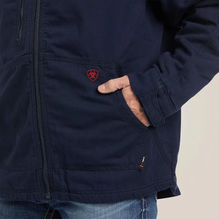 Men Workwear Ariat FR DuraLight Cordura Canvas Jacket Navy Men Workwear Ariat FR DuraLight Cordura Canvas Jacket Navy