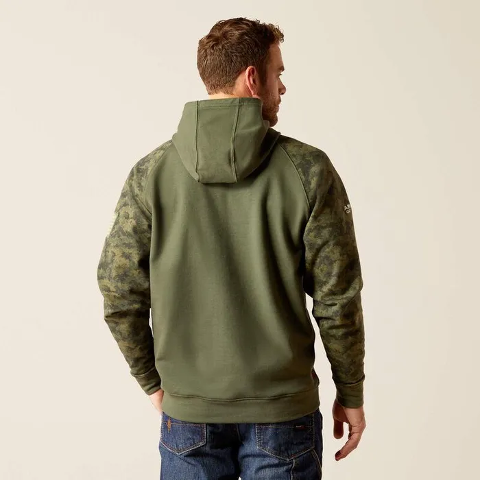 Men Workwear Ariat FR DuraStretch Patriot Hoodie Beetle Digi Camo