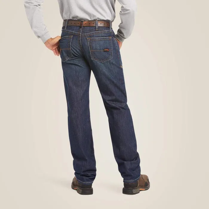 Men Workwear Ariat FR M3 Loose Basic Stackable Straight Leg Jean Shale Men Workwear Ariat FR M3 Loose Basic Stackable Straight Leg Jean Shale