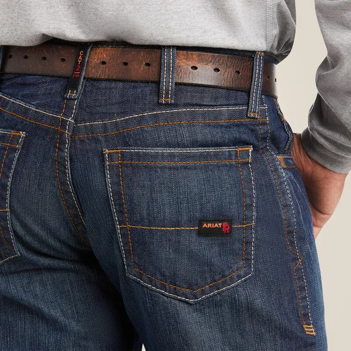 Men Workwear Ariat FR M3 Loose Basic Stackable Straight Leg Jean Shale Men Workwear Ariat FR M3 Loose Basic Stackable Straight Leg Jean Shale