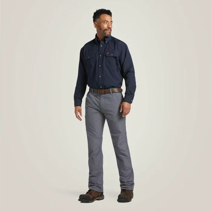 Men Workwear Ariat FR M5 DuraLight Ripstop Stackable Straight Leg Pant Grey