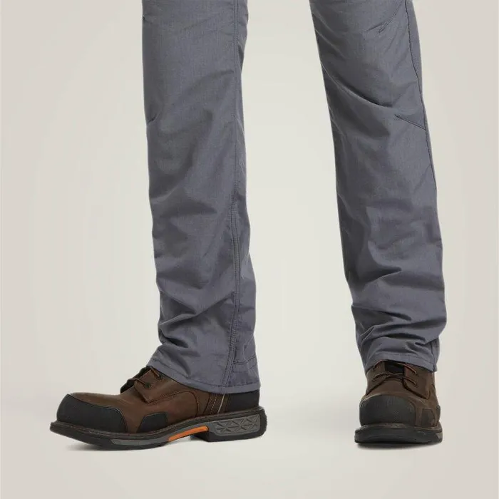 Men Workwear Ariat FR M5 DuraLight Ripstop Stackable Straight Leg Pant Grey