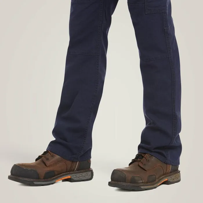 Men Workwear Ariat FR M5 Stretch DuraLight Canvas Stackable Straight Leg Pant Navy