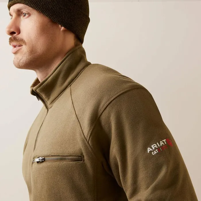 Men Workwear Ariat FR Rev 14 Zip Top Beech