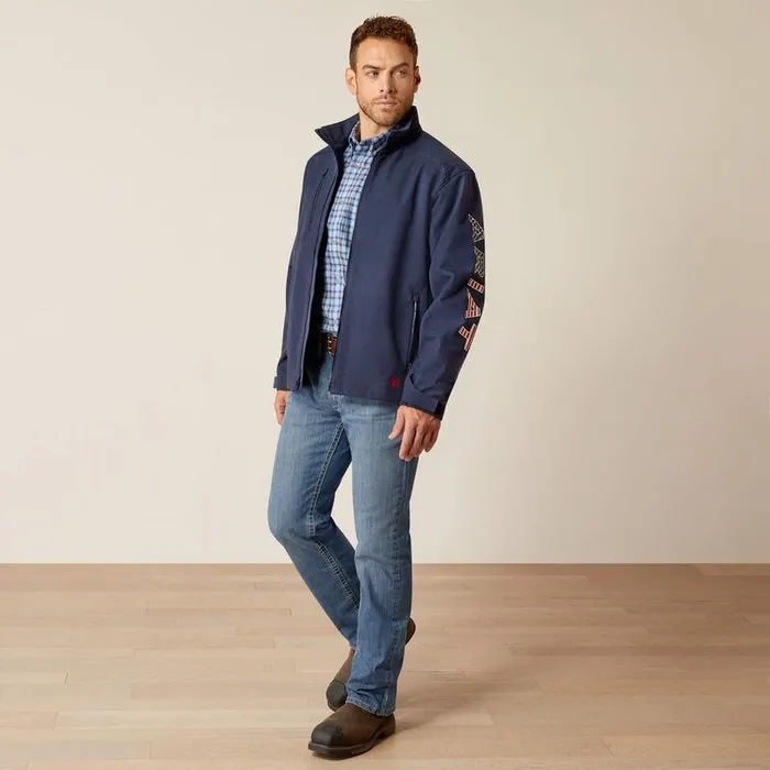 Men Workwear Ariat FR Team Logo Jacket Navyusa