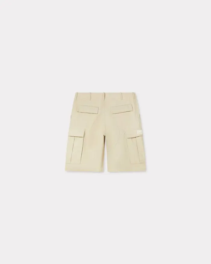 Men Workwear Cargo Shorts Beige Kenzo Pants And Shorts