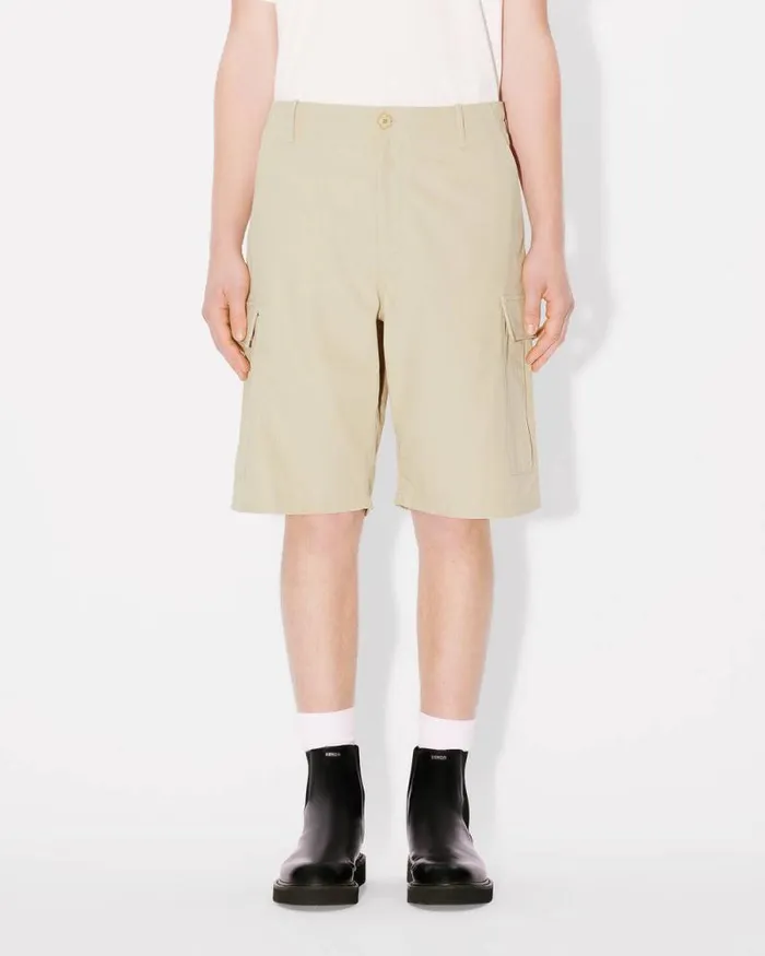 Men Workwear Cargo Shorts Beige Kenzo Pants And Shorts