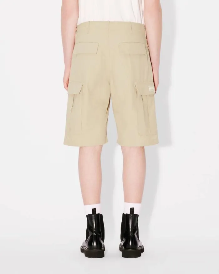 Men Workwear Cargo Shorts Beige Kenzo Pants And Shorts