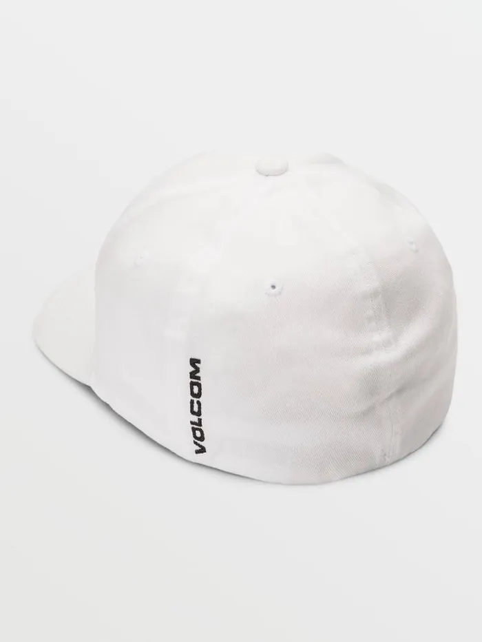 Mens Hats and Beanies Volcom Full Stone Flexfit Hat 8211 White