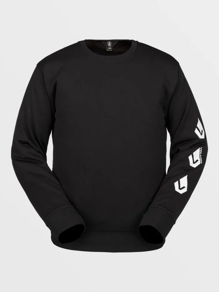 Mens Hoodies and Sweatshirts Volcom Core Hydro Crew Pullover 8211 Black