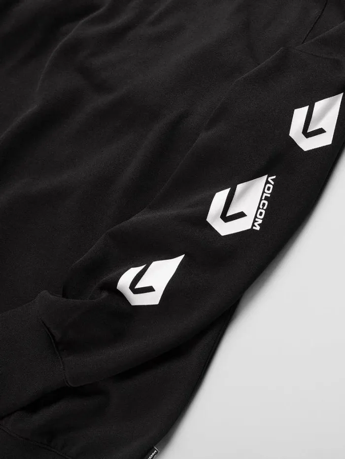 Mens Hoodies and Sweatshirts Volcom Core Hydro Crew Pullover 8211 Black