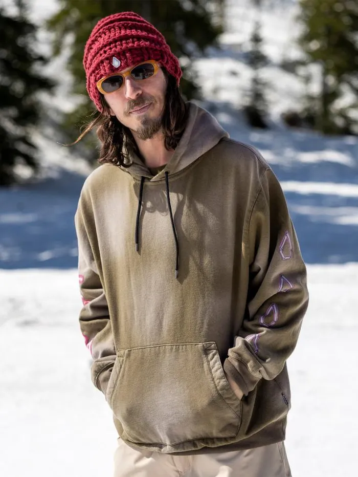 Mens Hoodies and Sweatshirts Volcom DI Fleece Pullover 8211 Water Teak