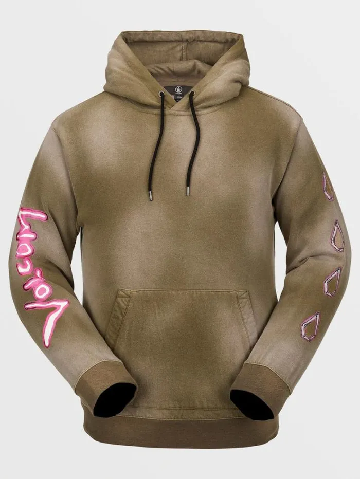 Mens Hoodies and Sweatshirts Volcom DI Fleece Pullover 8211 Water Teak