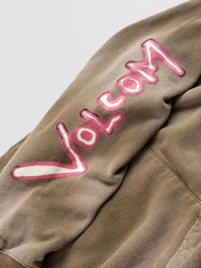 Mens Hoodies and Sweatshirts Volcom DI Fleece Pullover 8211 Water Teak