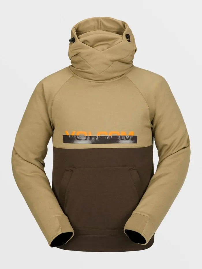 Mens Hoodies and Sweatshirts Volcom Hydro Riding Hoodie 8211 Dark Khaki