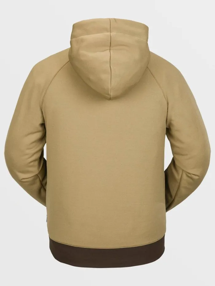 Mens Hoodies and Sweatshirts Volcom Hydro Riding Hoodie 8211 Dark Khaki