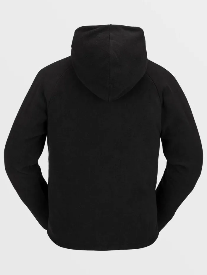 Mens Hoodies and Sweatshirts Volcom Polar Fleece Hooded 12 Zip Pullover 8211 Black