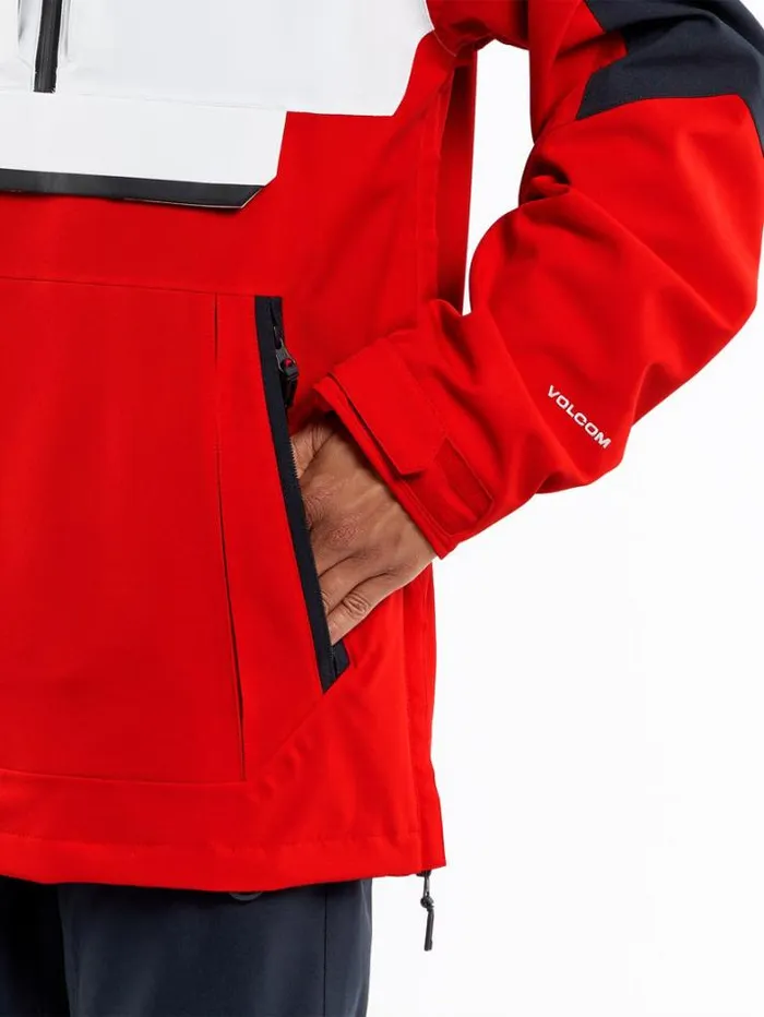 Mens Jackets Volcom Brighton Pullover Jacket 8211 Red