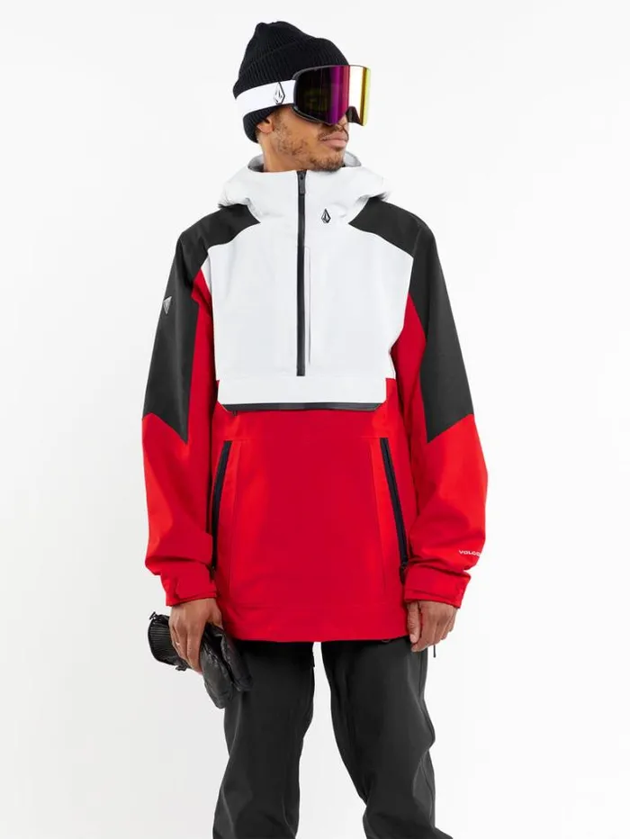 Mens Jackets Volcom Brighton Pullover Jacket 8211 Red