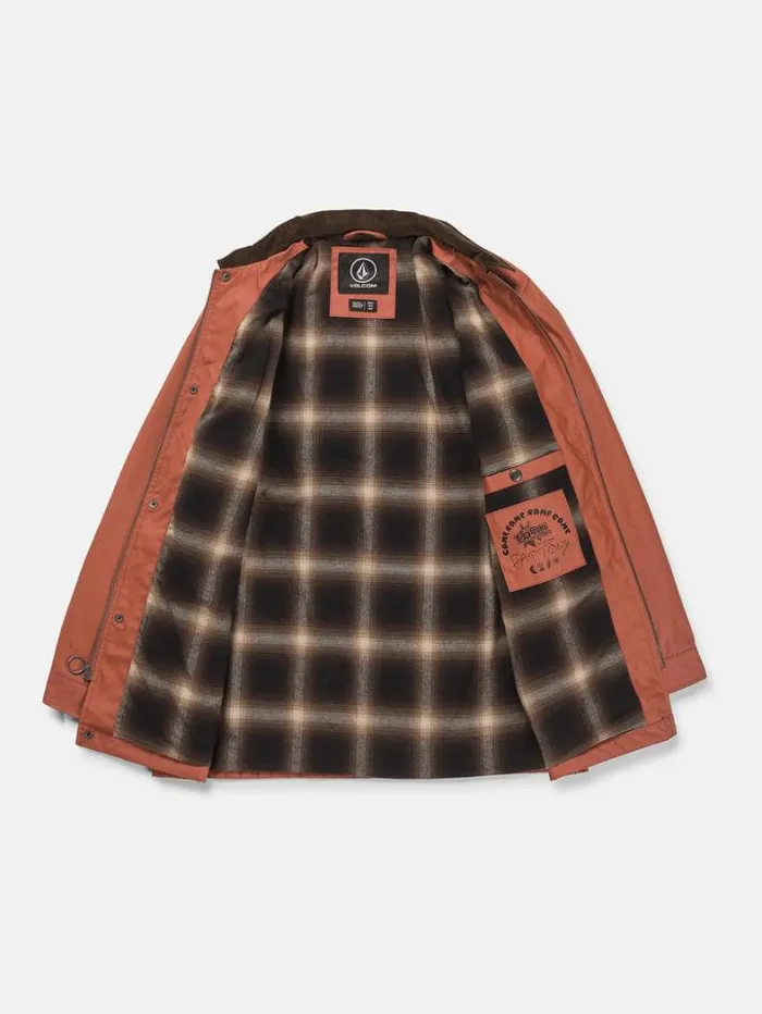 Mens Jackets Volcom Entertainment Fat Tony Jacket 8211 Rust