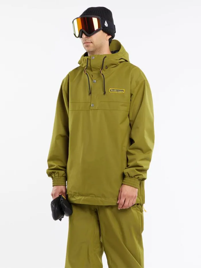 Mens Jackets Volcom Longo Pullover Jacket 8211 Moss