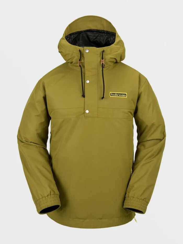 Mens Jackets Volcom Longo Pullover Jacket 8211 Moss