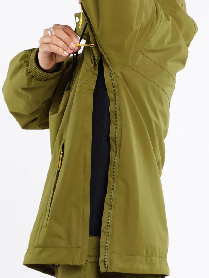 Mens Jackets Volcom Longo Pullover Jacket 8211 Moss