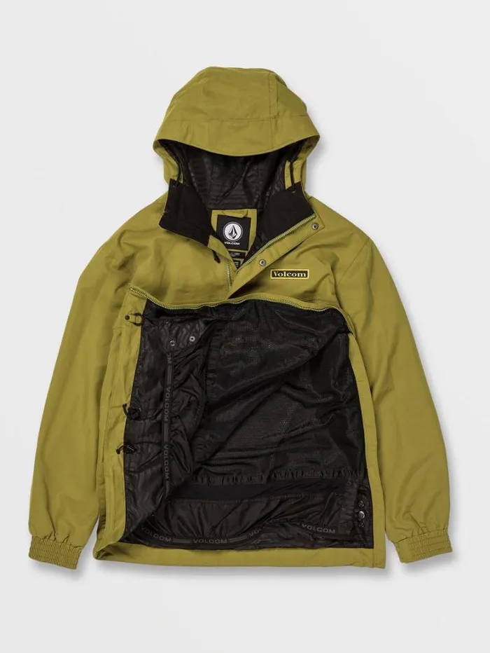 Mens Jackets Volcom Longo Pullover Jacket 8211 Moss