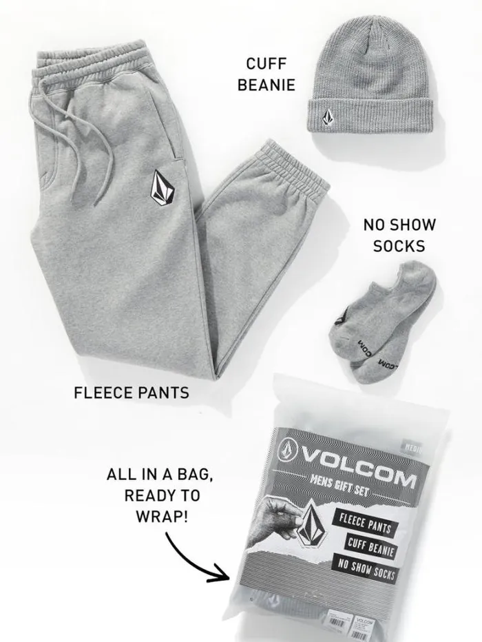 Mens Pants Volcom 2023 No Service Lounge Gift Set 8211 Heather Grey