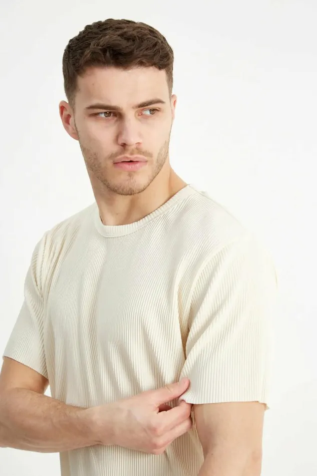 Mens Renoir Twin Set TShirt 8211 Cream Jameson Carter TShirts