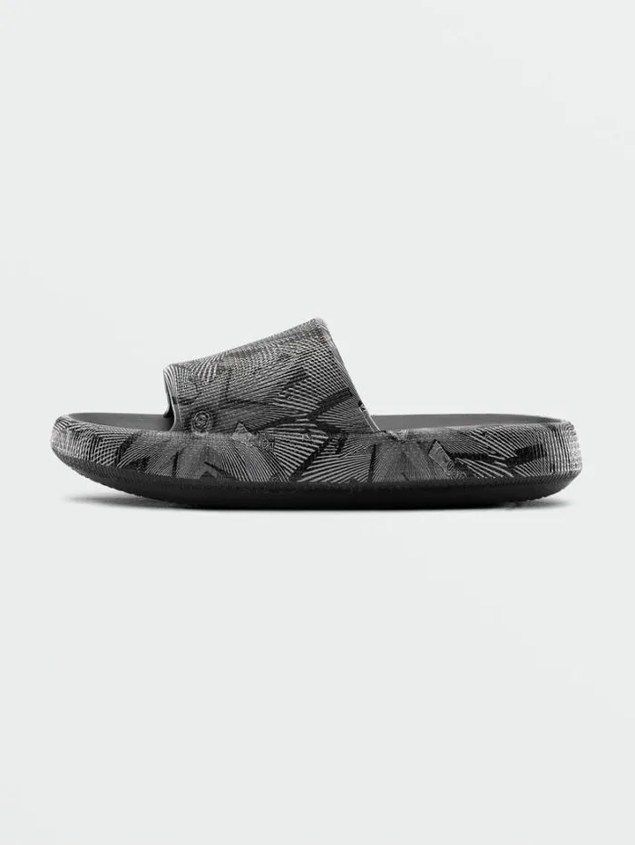 Mens Sandals Volcom Stoney Cloud Slide Sandals 8211 Black White