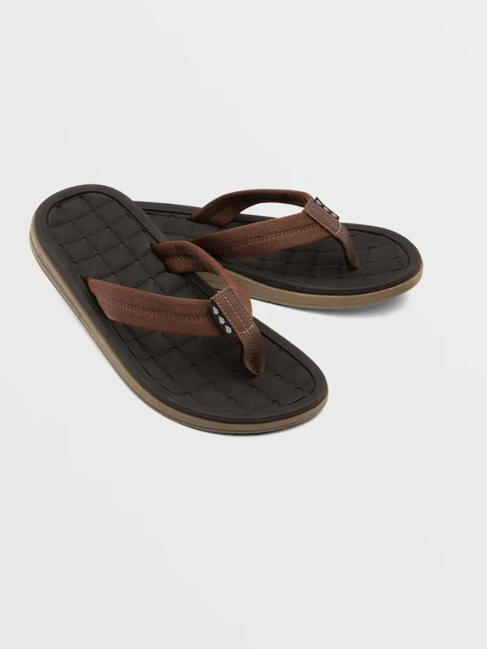 Mens Sandals Volcom VCo Draft Sandals 8211 Brown