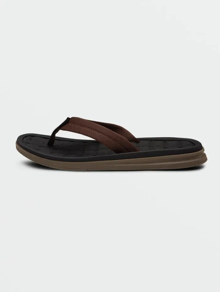 Mens Sandals Volcom VCo Draft Sandals 8211 Brown