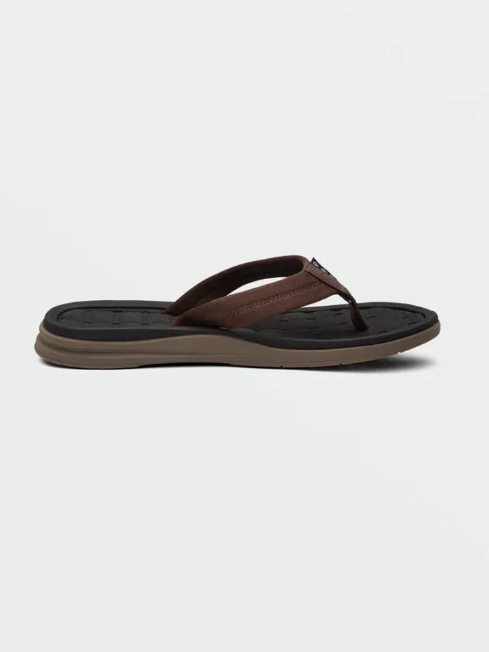 Mens Sandals Volcom VCo Draft Sandals 8211 Brown
