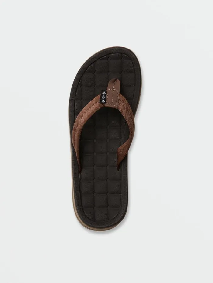 Mens Sandals Volcom VCo Draft Sandals 8211 Brown