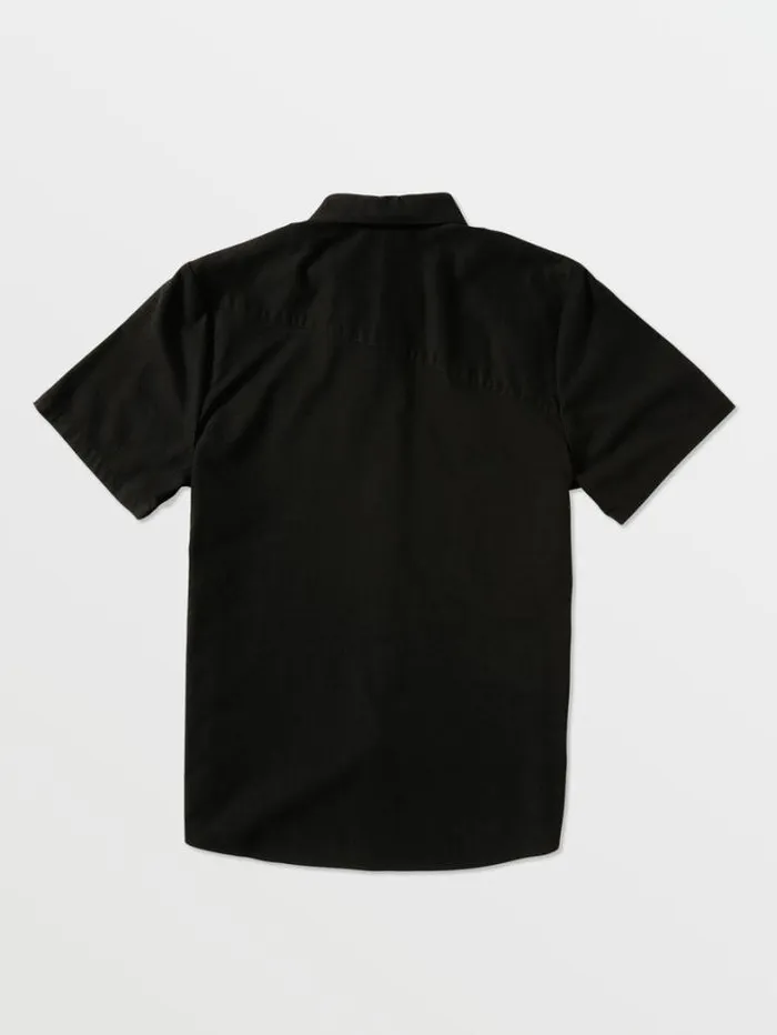 Mens Shirts and Flannels Volcom Everett Oxford Short Sleeve Shirt 8211 New Black
