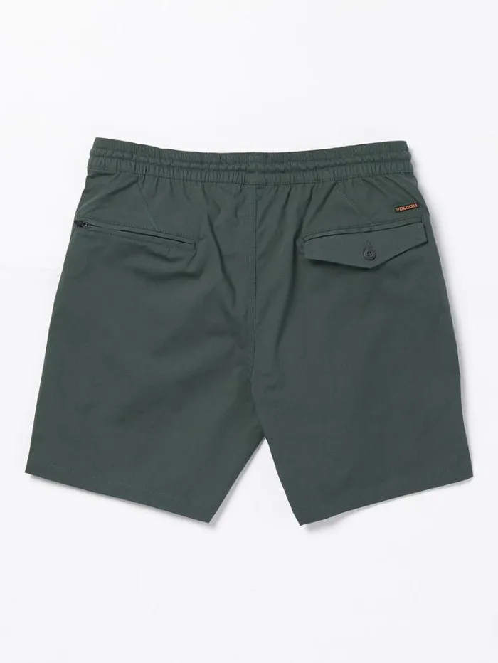 Mens Shorts Volcom Villa Rue Elastic Waist Shorts 8211 Stealth