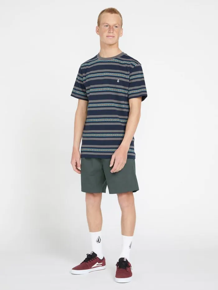 Mens Shorts Volcom Villa Rue Elastic Waist Shorts 8211 Stealth