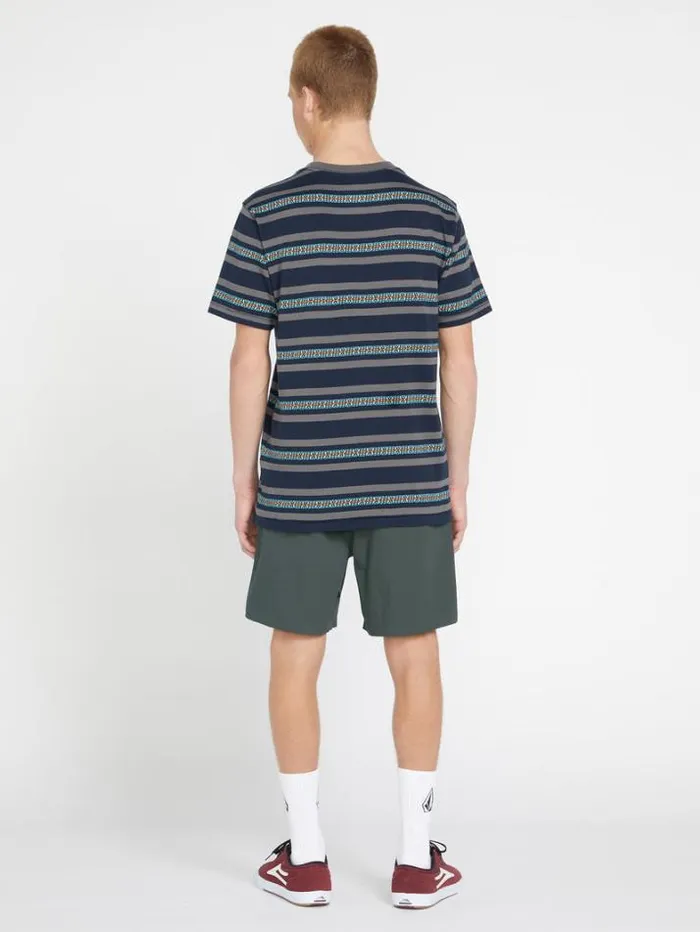 Mens Shorts Volcom Villa Rue Elastic Waist Shorts 8211 Stealth